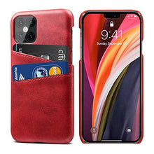 Load image into Gallery viewer, Luxury Ultra-thin Leather Case for IPhone 13 12 Pro Max Cover Card Holder for 14 Plus Cases Classic 2 Card Holders Elegant Business iphone Case 2 Card Slots Phone Case
