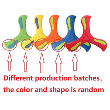 Load image into Gallery viewer, Soft Three-Leaf Boomerang Toy for Kids &amp; Adults – Safe Outdoor Flying Game
