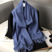 Load image into Gallery viewer, 62-Color Winter Cashmere Scarf – Warm Tassel Pashmina Wrap for Women
