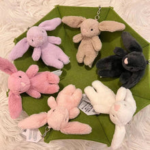Load image into Gallery viewer, Cute Cartoon Rabbit Plush Keychain – Pompom Bag &amp; Phone Pendant
