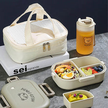 Load image into Gallery viewer, 3-Compartment 800ml Lunch Box – Portable Microwaveable Bento Container
