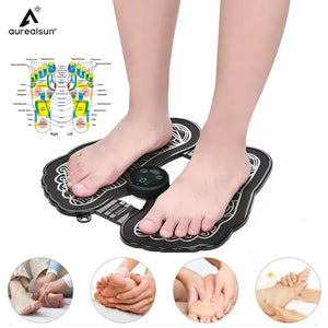 EMS Massage Electric Foot Massager Pad Fisioterapia Electrodos Estimulador Physiotherapy Massageador Healthcare Masajeador Saude