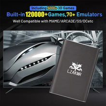 Load image into Gallery viewer, LZAKMR NEW Portable Game Hard Drive Disk 500G 120000+ Games Batocera 33 System Plug and Play For PS1/PSP/SS/DC/MAME/ARCADE/NAOMI
