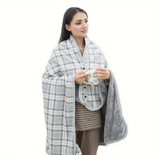 Load image into Gallery viewer, Wearable Blanket Shawl – Flannel Lazy Office Wrap
