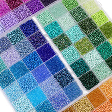 Load image into Gallery viewer, 5200Pcs Glass Rice Beads Jewelry Making Kit – 24-Grid Box for DIY Bracelets, Earrings &amp; Kandi Accessories | Handmade Craft Supplies Set
