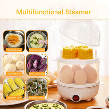 Load image into Gallery viewer, Egg Boiler Double Layers Multifunction Electric Egg Cooker Steamer Corn Milk Steamed Rapid Breakfast Cooking Appliances Kitchen
