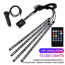 Load image into Gallery viewer, Neon LED Car Interior Ambient Light Kit – RGB Foot Strip Lighting with APP &amp; Remote Control, Music Sync Car Decor Lamp
