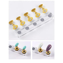 Load image into Gallery viewer, Magnetic Nail Holder Set - 5/30pcs False Nail Tip Practice Stand with Crystal Base
