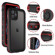 Load image into Gallery viewer, Waterproof Case For iPhone 14 13 12 11 Pro Max 14Plus 12Pro Durable Water Proof Cover Sport 360 Protect iPhone12 Mini  Waterproof Case for iPhone Drop Resistant Iphone Clear Back
