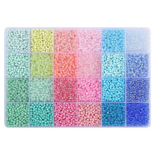 Load image into Gallery viewer, 5200Pcs Glass Rice Beads Jewelry Making Kit – 24-Grid Box for DIY Bracelets, Earrings &amp; Kandi Accessories | Handmade Craft Supplies Set
