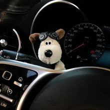 Load image into Gallery viewer, Plush Puppy Car Wiper Decoration - Kawaii Bowknot Dog Ornament for Auto Interior Accessories
