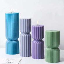 Load image into Gallery viewer, Nordic Cylindrical Silicone Candle Mold – Minimalist DIY Candle, Soap &amp; Resin Mold for Home Décor and Gift Crafting

