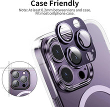 Load image into Gallery viewer, Camera Lens Metal Protector Glass For iPhone 14 13 Pro Max 13 Mini Back Lens Cap On iPhone 14 Plus Full Cover Protective Cases Metal Camera Cover with Tempered Glass Screen Protector
