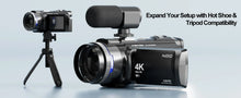 Load image into Gallery viewer, NBD 4K HD&amp;48MP Camcorder Video Camera With Wi-Fi &amp; App Control,Video Recorder with 3X Battery Life, 16X Zoom, 270° IPS Screen
