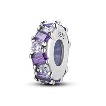 Load image into Gallery viewer, 100% 925 Sterling Silver Rainbow Zircon Butterfly Dragon Silicone Stopper Charms - Colorful Beads for DIY Bracelets, Customizable Jewelry for All Occasions
