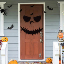 Load image into Gallery viewer, Halloween Door &amp; Window Stickers - Skeleton Hands, Pumpkins, Ghosts, and Witch Hat Decor
