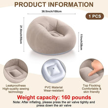 Load image into Gallery viewer, Inflatable PVC Sofa with Air Pump – Outdoor Camping &amp; Travel
