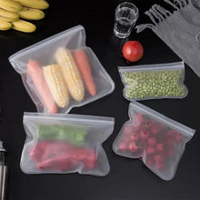 Load image into Gallery viewer, Reusable Silicone Food Storage Bags – Leakproof Zip Containers
