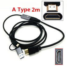 Load image into Gallery viewer, 2in1 USB &amp; Type-C to Micro / Mini HDMI-compatible Video Capture Card Live Streaming Cable for Sony Canon Nikon Fuji Camera PC 4K
