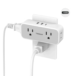 TESSAN Multi Outlet Splitter with 8 AC Outlets & 3 USB (1 USB C) Surge Protector Multi Outlet Extender for Home Office Dorm