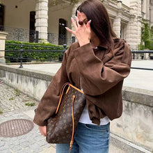 Load image into Gallery viewer, Autumn Jackets Women's 2025 New Fashion Autumn Elegant Loose Long Sleeve Women's Warm Coats Chic Street Youth Casual Jackets
