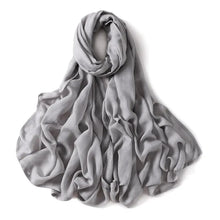 Load image into Gallery viewer, Women’s Large Cotton Rayon Hijab Scarf – 180x95cm Plain Wrap &amp; Shawl
