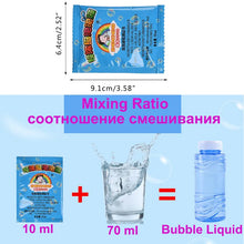 Load image into Gallery viewer, 10-100ml Concentrated Bubble Liquid Soap for Bubble Machine Bubble Gun Refills Bazooka Rocket Blower Kids Toys Gift
