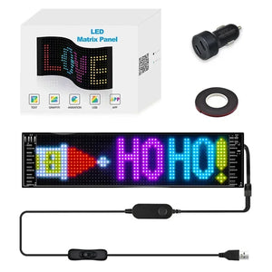 Bluetooth APP Waterproof USB 5V Flexible Addressable RGB Pattern Graffiti Scrolling Text Animation Matrix Pixel Display Car Shop