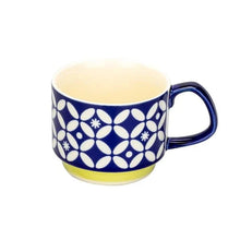 Load image into Gallery viewer, Japanese Flower Coffee Mug Set – Retro Ceramic Cup
