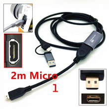 Load image into Gallery viewer, 2in1 USB &amp; Type-C to Micro / Mini HDMI-compatible Video Capture Card Live Streaming Cable for Sony Canon Nikon Fuji Camera PC 4K
