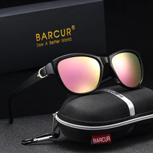 Load image into Gallery viewer, BARCUR Polarized Men’s Fashion Sunglasses – Elliptical Gradient TAC Lens with UV400 Protection – Lightweight Stainless Steel Frame Stylish Summer Eyewear for Travel Driving &amp; Outdoor Gift Occasions
