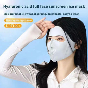 Full Face Sun Protection Mask - Men & Women's Cooling Ice Silk Riding Mask Veil For Beach, Running & Summer Outdoor Activities