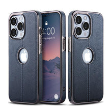 Load image into Gallery viewer, Luxury Texture Leather Case for iPhone 14 Pro MAX Plus Case With Hole Silicone Full Protection Back Cover Thin Flexible Soft Grip Luxury PU Leather Cover  Durable Anti-Scratch Full Phone Cases
