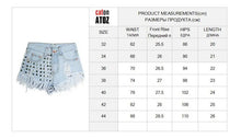 Load image into Gallery viewer, catonATOZ 1805 Women&#39;s Fashion Brand Vintage Tassel Rivet Ripped Loose High Waisted Short Jeans Punk Sexy Hot Woman Denim Shorts
