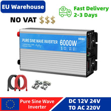 Load image into Gallery viewer, HOULI current inverter converter 12v to 220v convertidor de corriente coche 2000W 3000W 4000W 5000W 6000W european plug 50hz
