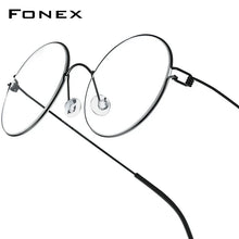 Load image into Gallery viewer, FONEX Screwless Round Eyeglasses – Titanium Alloy Frame for Men &amp; Women
