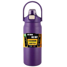 Load image into Gallery viewer, Stainless Steel Insulated Water Bottle with Straw (40oz) | Keeps Drinks Cold for 24 Hrs &amp; Hot for 8 Hrs | Leakproof Vacuum Flask for Sports &amp; Travel
