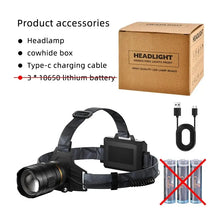 Load image into Gallery viewer, COBA Powerful XHP360 36-core Headlamp Flashlight 18650 Rechargeable ZOOM Head Flashlights High Power Head Lamp Fishing Headlight
