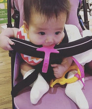 Load image into Gallery viewer, Baby Stroller Hook Silicone Star Pacifier Chain Non-toxic Teether Strap Kids Toy Holder Stroller Organizer Stroller Accessories
