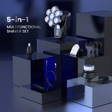 Load image into Gallery viewer, 5 in 1 Electric Head Shaver for Bald Men 7D Floating Cutter Beard Trimmer Clipper Waterproof Shaving Men Grooming Kit
