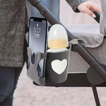 Load image into Gallery viewer, Stroller Cup &amp; Phone Holder 2-in-1 Pram Pushchair Bottle Accessory
