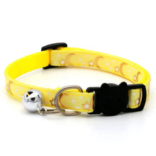 Load image into Gallery viewer, Cat Collar with Bell – Adjustable Star &amp; Moon Pet Necklace
