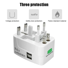 Load image into Gallery viewer, All-in-One International Plug Adapter – Universal Travel Power Converter with 2 USB &amp; Type-C Ports (AU/US/UK/EU)
