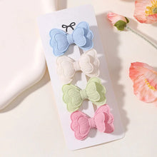 Load image into Gallery viewer, 4Pcs Candy Colored Hair Clips for Girls Cute Double-Layered Bows

