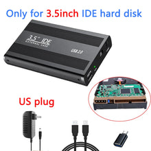 Load image into Gallery viewer, USB to SATA IDE HDD SSD 2.5/3.5 inch Adapter Hard Drive Enclosure USB3.0 Case HD External Solid State Hard Disk Box Adapter
