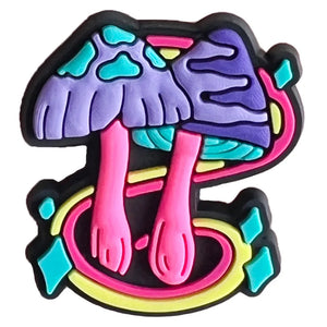 Cute Mushroom Shoe Charms Pin for Crocs Accessories Charms Clogs Bubble Slides Shoe DIY Shoe Decoration Kids Party Gifts