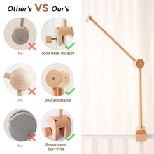 Load image into Gallery viewer, Wooden Baby Rattle Crib Mobile Holder for Newborns
