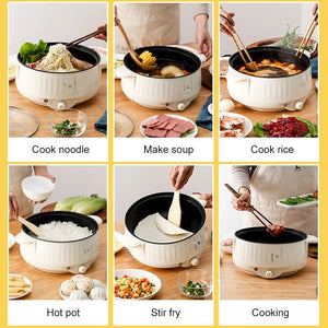 Electric Cooker 1.7L Small Rice Cooker 1-2 People Multicooker Household Non-stick Hot Pot Electric Steamer Cooking Appliances