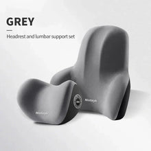 Load image into Gallery viewer, Memory Foam Car Neck and Lumbar Support Cushion – Ergonomic Pillow Set for Comfortable Driving and Posture Relief
