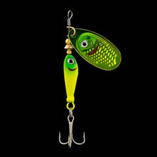 Load image into Gallery viewer, Rotating Metal Spinner Fishing Lure 9.1g 7cm – Sequin Hard Bait with Treble Hook for Bass, Pike, Carp &amp; Trout
